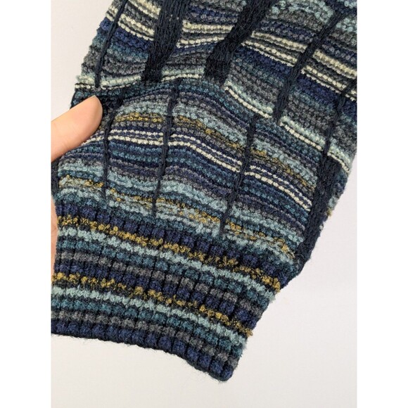 VTG 9OS CROFT AND BARROW 3D KNIT GEOMETRIC SWEATER MULTICOLORED CREWNECK XL - Picture 6 of 8